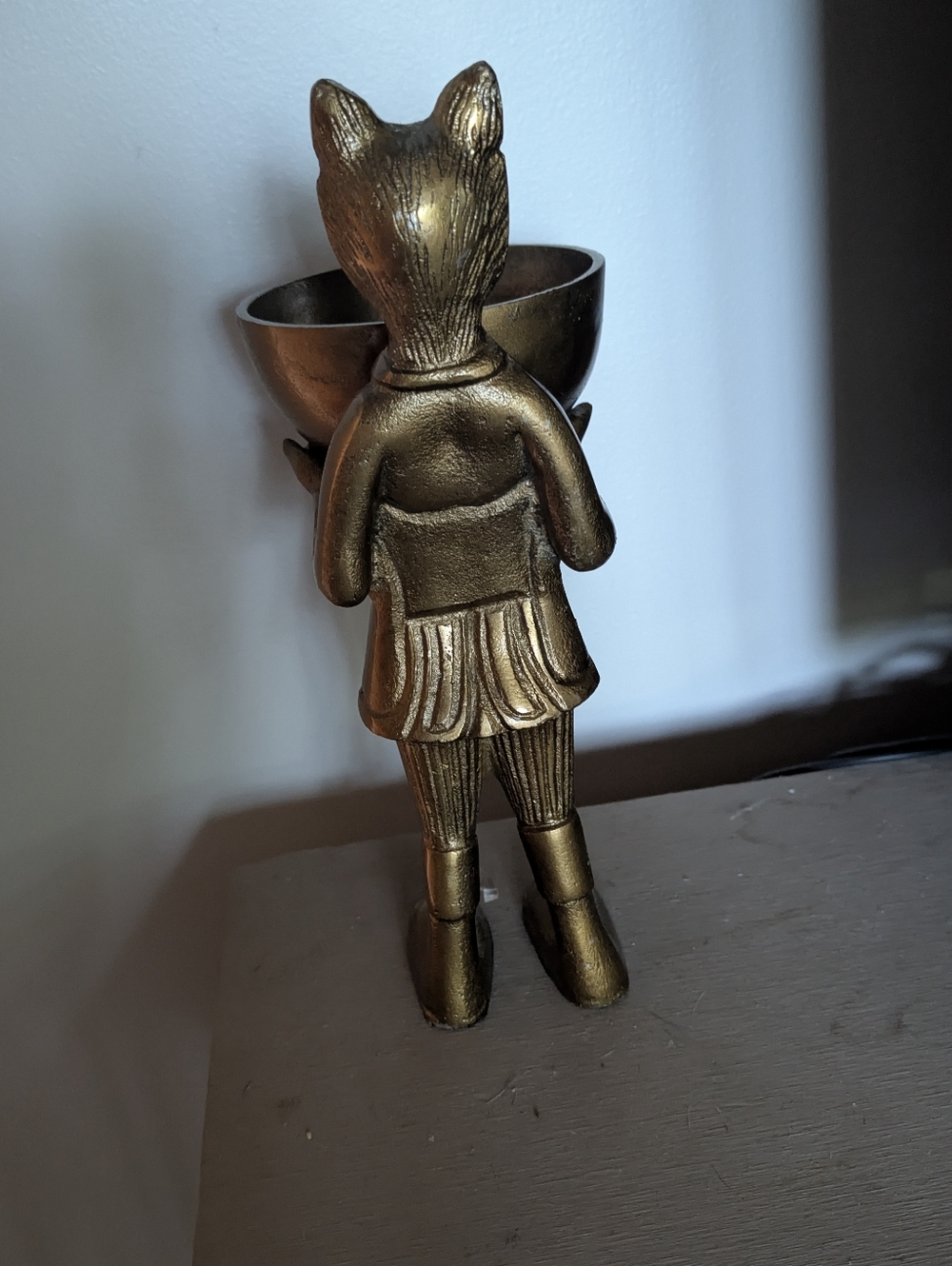 Vintage Brass Decor Fox Waiter Mid-Century Modern -  boho chic home Decor - Picture 5 of 7